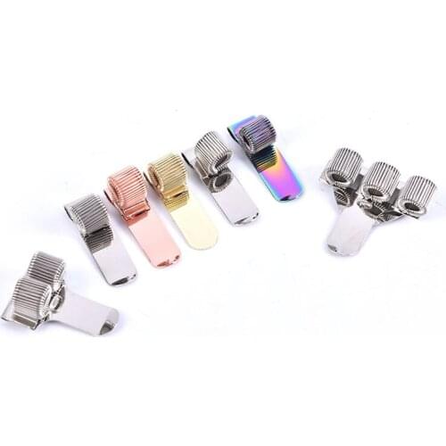Hot 1pc Spring Pen Clip Metal Pencil Holder Single Hole Double Opening Triple Orifice Elastic Loop Portable Writing Stationery