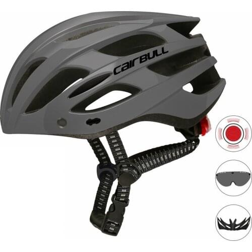 HOT Ultralight Cycling Helmet With Removable Visor Goggles Bicycle Taillight Intergrally-molded Mountain Road Bike MTB Helmets