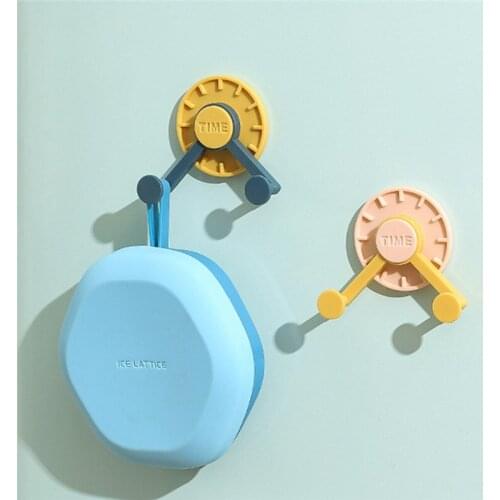 Cute Punch-free Hooks Removable Fridge Sticker Refrigerator Adhesive Coat Hanger Key Holder Storage Hook