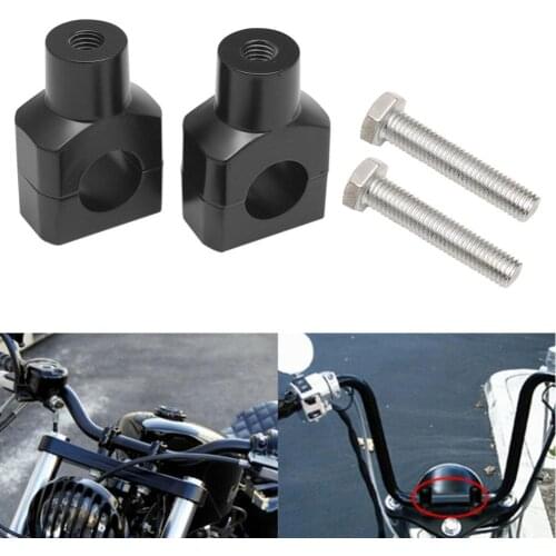 Motorcycle Universal Black 22mm Cafe Racer New Handlebar Riser Clamp For H onda CB400 CB200 125 Y amaha K awasaki K TM B MW