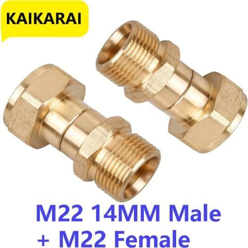 High-Pressure Washer 3000 Psi Swivel Joint Kink Free to Hose Fitting Anti Twist Metric M22 14Mm Connector 15Mm