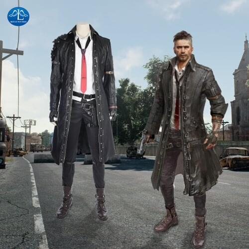 New Arrival Hot Game PLAYERUNKNOWNS BATTLEGROUNDS Costume Men Leather Suit PUBG Cosplay Costume Halloween Costumes For Men