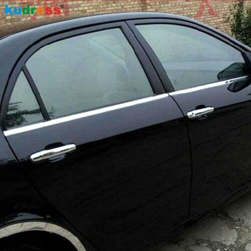 For Mitsubishi Lancer EX 2008-2014 Stainless Steel Stainless Steel Car Bottom Window Frame Mouldings 4PCS/SET stickers