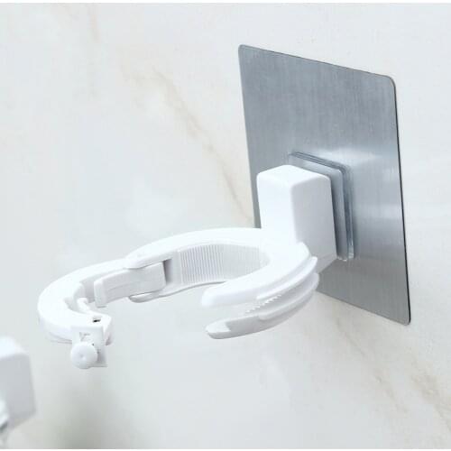 Bathroom Wall Mounted Shampoo Bottle Shelf Shower Gel Rack Holder Support Bracket Self Adhesive Shelves Hanger Gadget