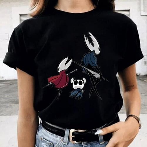 New Hot Hollow Knight T-Shirts Japanese Anime T-shirts Female Harajuku Graphic Kawaii T Shirts Women Short Sleeve T Shirts Tops