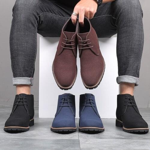 New Unisex Fashion Ankle Boots Lace-up Chelsea Martens Boots Soulier Homme Wear Resistant DrLoafers Shoes Leather Dropshipping