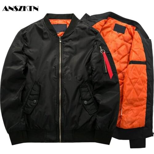 ANSZKTN new arrivals Mens Casual Jacket Large Size Men Pilot Bomber Jacket Male Plus Size XXXXL 6XL 7XL 8XL Overcoat