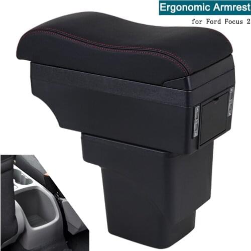 For Focus armrest box 2005-2011 Focus 2 universal Automotive central armrest box refit accessories Ashtray cup holder Ergonomic