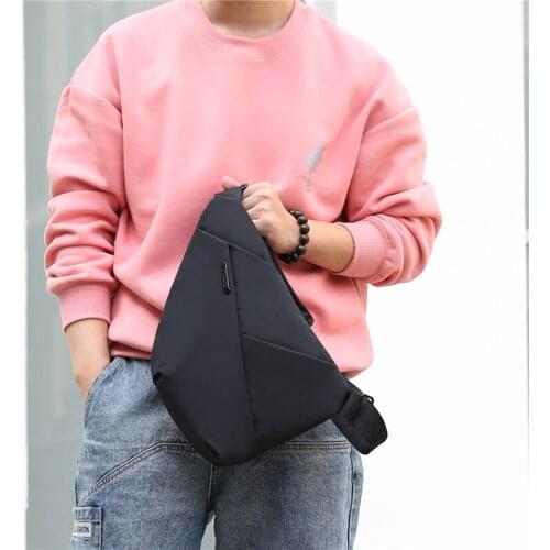 Casual Waist Pack Men Sports Travel Pouch Man Phone Pouch Men Belt Pack Crossbody Bag Solid Color Chest Bag Unisex Pillow Bags