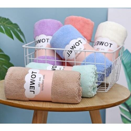Coral Fleece Plain Thick Towel Set Up A Soft Absorbent Face Wash Towel Hand Towel Hair Towel Kids Face Turkish Towel