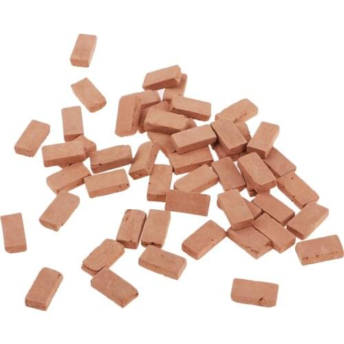 Realistic 1/16 Miniature Red Brick Model for Sand Table Building 1.7x0.9cm