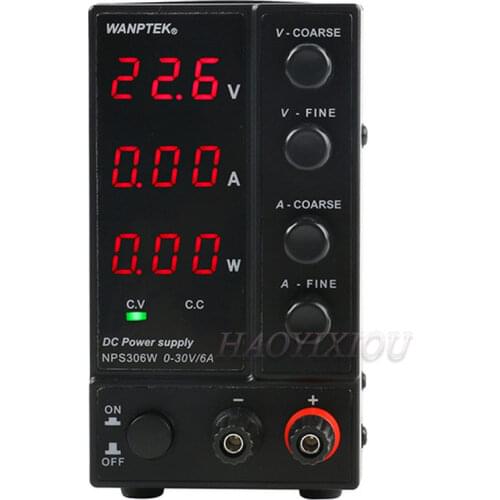 NPS306W DC regulated power supply Power Display Mini Adjustable Digital 0-30V 0-6A Laboratory Test Power Supply