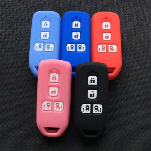 Silicone motorcycle key cover case protector for Honda n-one N-BOX N wagon Plus 4 buttons with Sliding Doors keypad