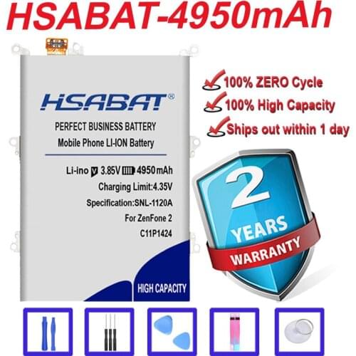 Top Brand 100% New 4950mAh C11P1424 Battery for Asus Zenfone 2 ZE551ML ZE550ML 5.5 inch Z00AD Z00ADB Z00A Z008D in stock