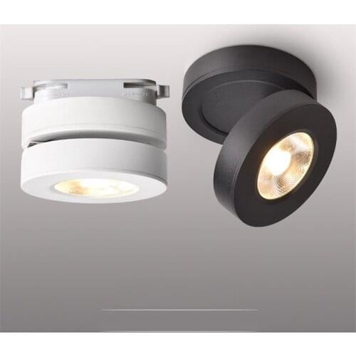 3W/5W/7W Ultra Slim LED Surface Mounted Ceiling Spot Lamp Foldable and 360 Degree Rotatable Background Wall Track Spot Light