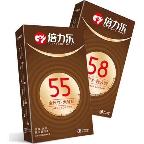 10PCS 55/58mm Extra Big Condom For Men long sex smooth Ultra thin Latex Condoms Huge Penis sleeve Condones safe Contraceptive