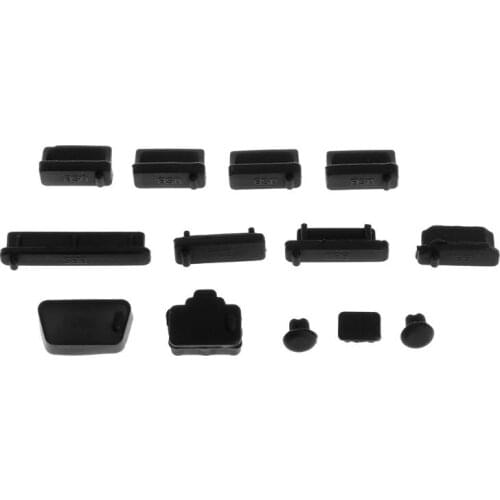 13PCS Anti-Dust Plugs Soft Silicone Data Port USB Protector Set Laptop Jacks Dustproof Cover Stopper Cover PC Computer Notebook