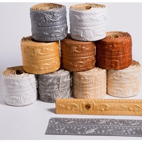 3D Wall Edge Strip Stickers Self-adhesive Waist Line Stickers Waterproof Baseboard Corner Border Foam Wallpaper Home Decor