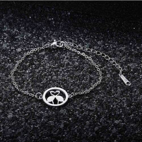 AAAAA Quality 100% Stainless Steel Flamingo Charm Bracelet for Women Female Never Tarnish Jewelry Bracelets