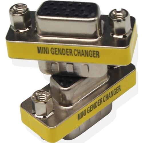 VGA Adapter Male to VGA Female Mini Gender Changer For PC TV Notebook Monitor STB Projector DVD