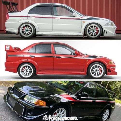 Car sticker FOR Mitsubishi Lancer Evolution VI 6 Tommi car body exterior decoration modified racing professional decal film