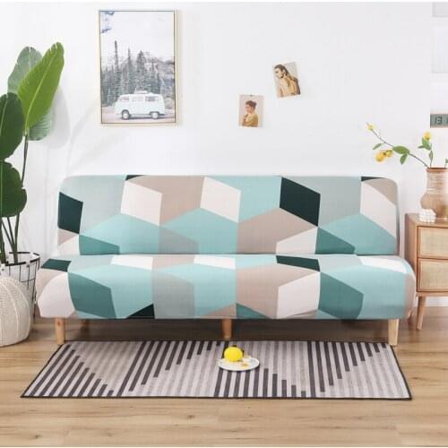 Printed Sofa Bed Cover Universal Size Armless Sofa Bed Covers Sofa Towel Wrap Elastic Stretch Furniture Slipcovers