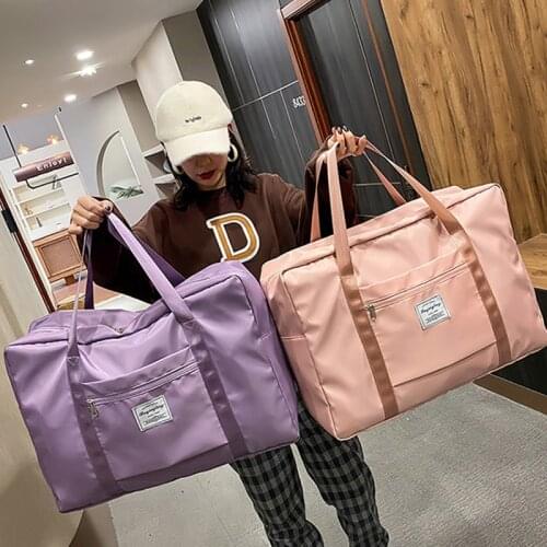 ALLKACI Travel Bags Female Large Waterproof Nylon Women Shoulder Bags Luggage Zipper Big Weekend Sports Gym Bag Women 50