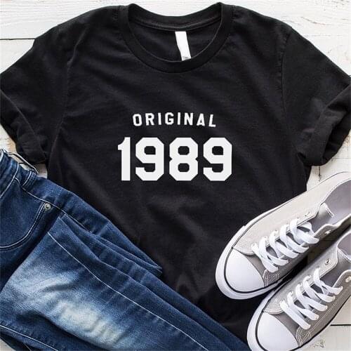 O-Neck Tshirt Birthday Party s 3XL 30th Birthday T Shirt Women Causal Graphic Tee Original 1989 T-shirt Short Sleeve Top KOC1