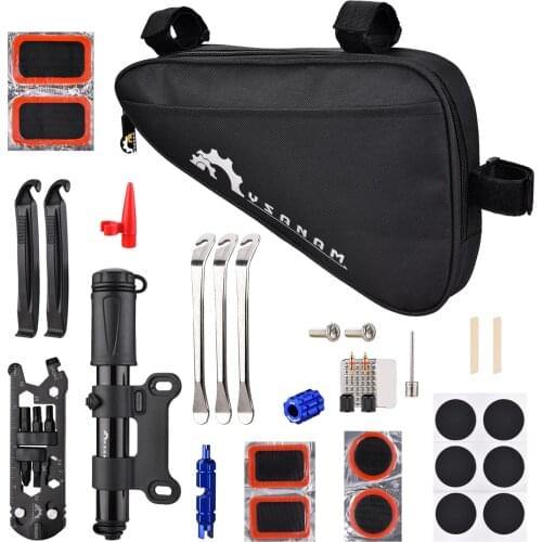 Bicycle Repair Tools Portable Bike Tire Repair Kits Bicycle Tool Pump Cycling Puncture Repair Tool Bag Bike Storage Bag