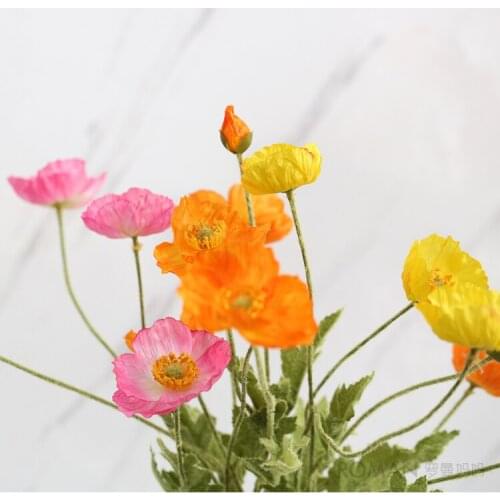 Home Living Room Fake Flower Simulation Flower Poppy Corn Poppy Model Room Interior Decoration Ornaments Artificial Plants