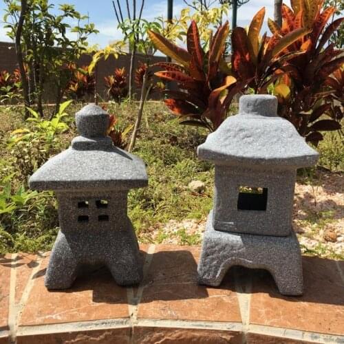 Stone-Lamp-Ornaments Decoration-Products Garden-Lantern Imitation-Marble Japanese Ceramic