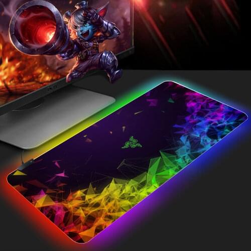 Mouse pad RGB Razer Gaming Accessories Computer Large 900x400 Mousepad Gamer Rubber Carpet With Backlit keyboard mouse pad gift