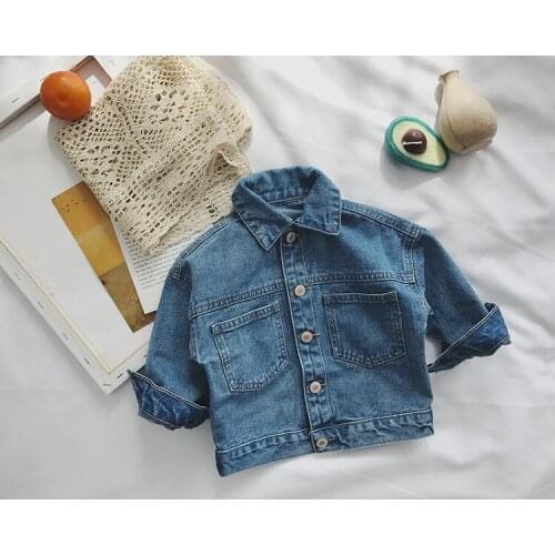 2 3 4 5 6 7 Y Boys Jacket Fashion Korean Casual Denim Jackets Kids Clothes Spring Autumn Toddler Baby Outwear Kids Coats New