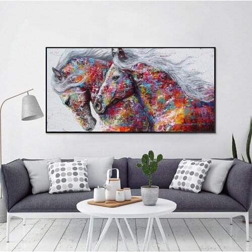 Square Diamond Painting Horse Kits Handmade Needlework DIY Diamond Embroidery Animal Mosaic Rhinestone Picture