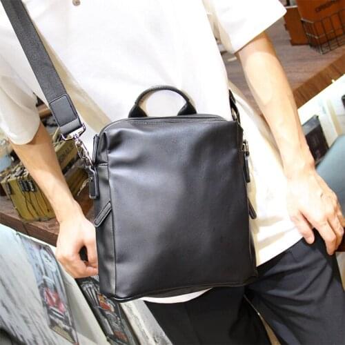 Xiao.p Fashion Mens High Quality Pu Leather Shoulder Bag Vertical File Bag Handbag Personality Leisure New Daily Cross-body Bag