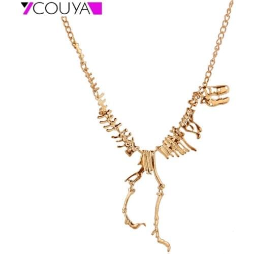 Men and Women Dinosaur Necklace Shiny Polished Charm Boys Girls Personality Necklace Best Gift for Teens 4Colors Available