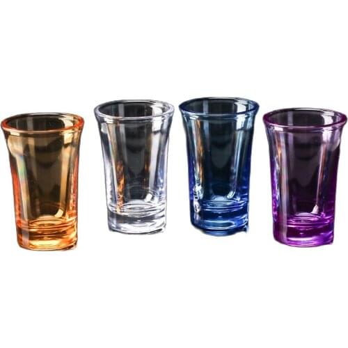 Multicolor Acrylic Unbreakable Transparent Bullet White Wine Vodka Swallow Glass