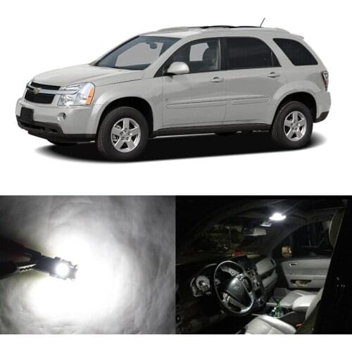 7PCs Canbus No Error Led Interior Package Light Bulbs For Chevrolet Chevy Equinox 05-09 Map Dome Trunk Cargo License Plate Lamp