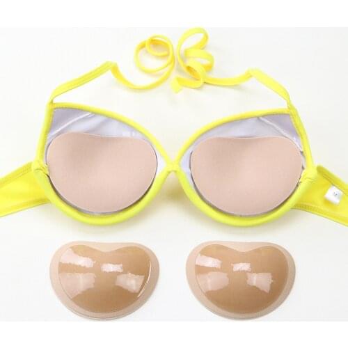 1Pair Sticky Bra Thicker Sponge Bra Pads Breast Push Up Enhancer Removeable Adding Inserts Cups Invisible Lift Up Bra for Women