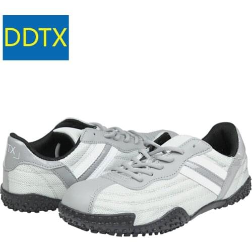 DDTX Safety Shoes Steel Toe Anti-puncture Lightweight Comfort Work Shoes Summer Breathable Athletic Safety Boots SBP White