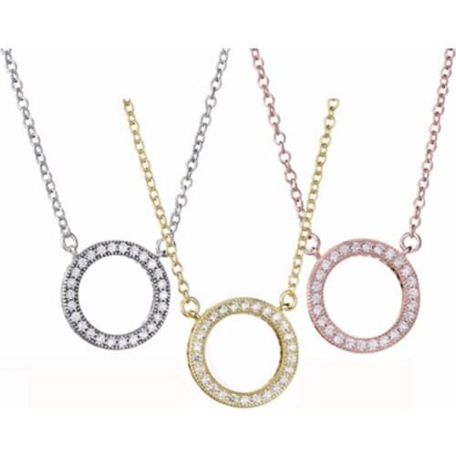 Hearts of pendants with Rose gold Necklaces for Women 925 Sterling Silver link chain Necklace Women Fine Jewelry