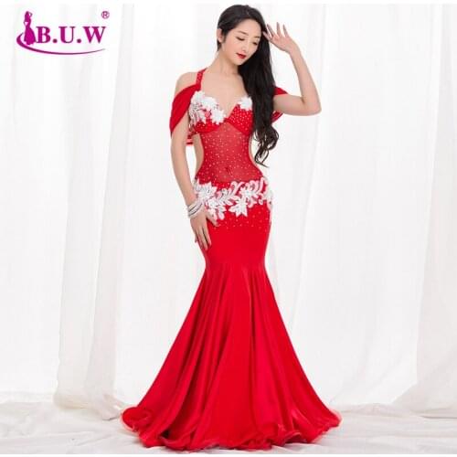 New high grade Professional Performance costumes Fishtail skirt Outfit Women Bellydance Costume BY030