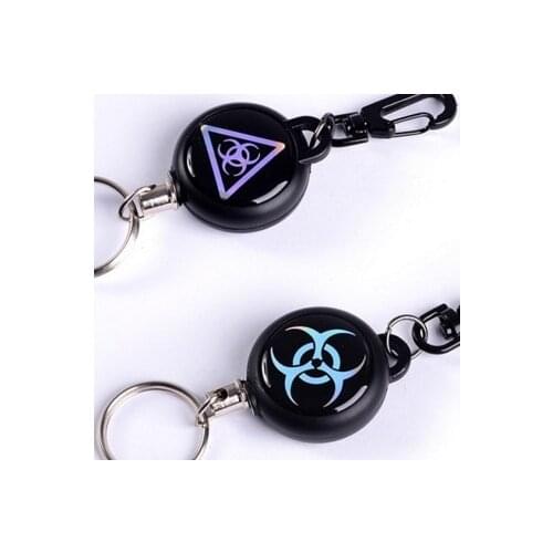 1PC Retractable Spring Steel Rope Key Chain Camping Anti-theft Keychain Soft Shell Tactical Keyring Outdoor EDC Pocket Tool