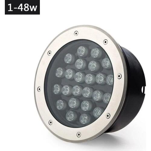 1w/3w/6w/9w/12w/15w/18w/24w/36w/48w Led Floor Light Outdoor Ground Garden Underground Buried Lamp Spot Landscape 110v 220v Ip68