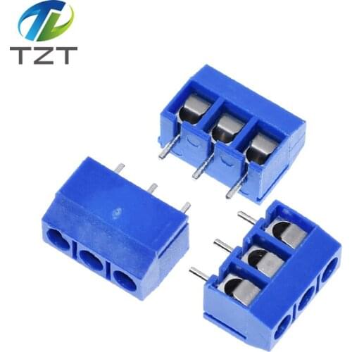 10pcs KF301-3P 301-3P 3P 3 Pin Plug-in Screw Terminal Block Connector 5.08mm Pitch 2 Pin Screw Terminal Block good