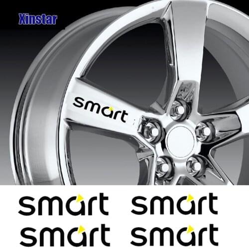 4pcs Car Wheel Sticker For Mercedes Benz Smart Fortwo Forfour Forjeremy