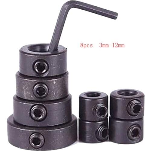 8Pcs woodworking tools hex wrench set woodworking drill bit set Carbon Steel Fixed on the bit Limit the depth of drill holes