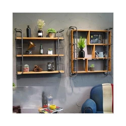American Industrial Style Retro Bar Restaurant Wall Decoration Shelf Wall Hanging Coffee Shop Wall Personality Pendant Vintage