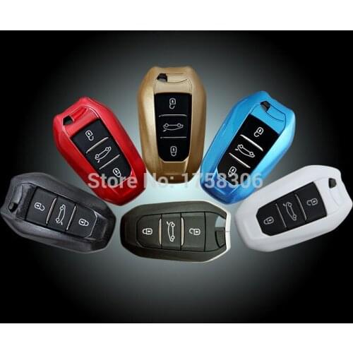 Angelguoguo Car ABS key protective cover case bag Fit for Citroen C4L C3-XR Elysee/ Peugeot 301 DS6 DS5