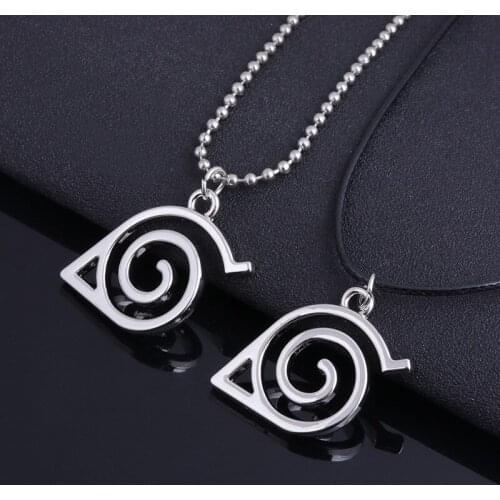 Anime Shippuden Uzumaki Hatake Kakashi konohagakurenosato Totem Symbol Logo Alloy Pendant Necklace Chain Jewelry